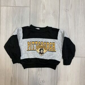 Vintage Toddler Kids 80s-90s MLB Pittsburgh Pirates Sweatshirt 4T 1989 Jog Togs
